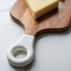 Tabletop | Thistle Hill Wood + White Collection Acacia Wood Rectangle Charcuterie