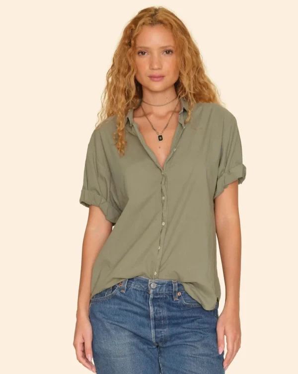 Shirts + Tops | Xirena Channing Shirt Green Army