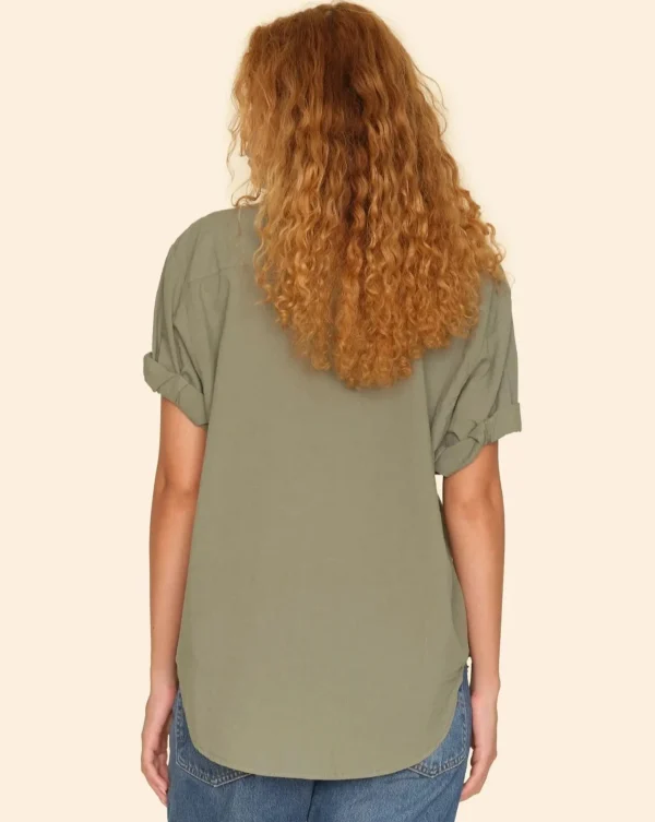 Shirts + Tops | Xirena Channing Shirt Green Army