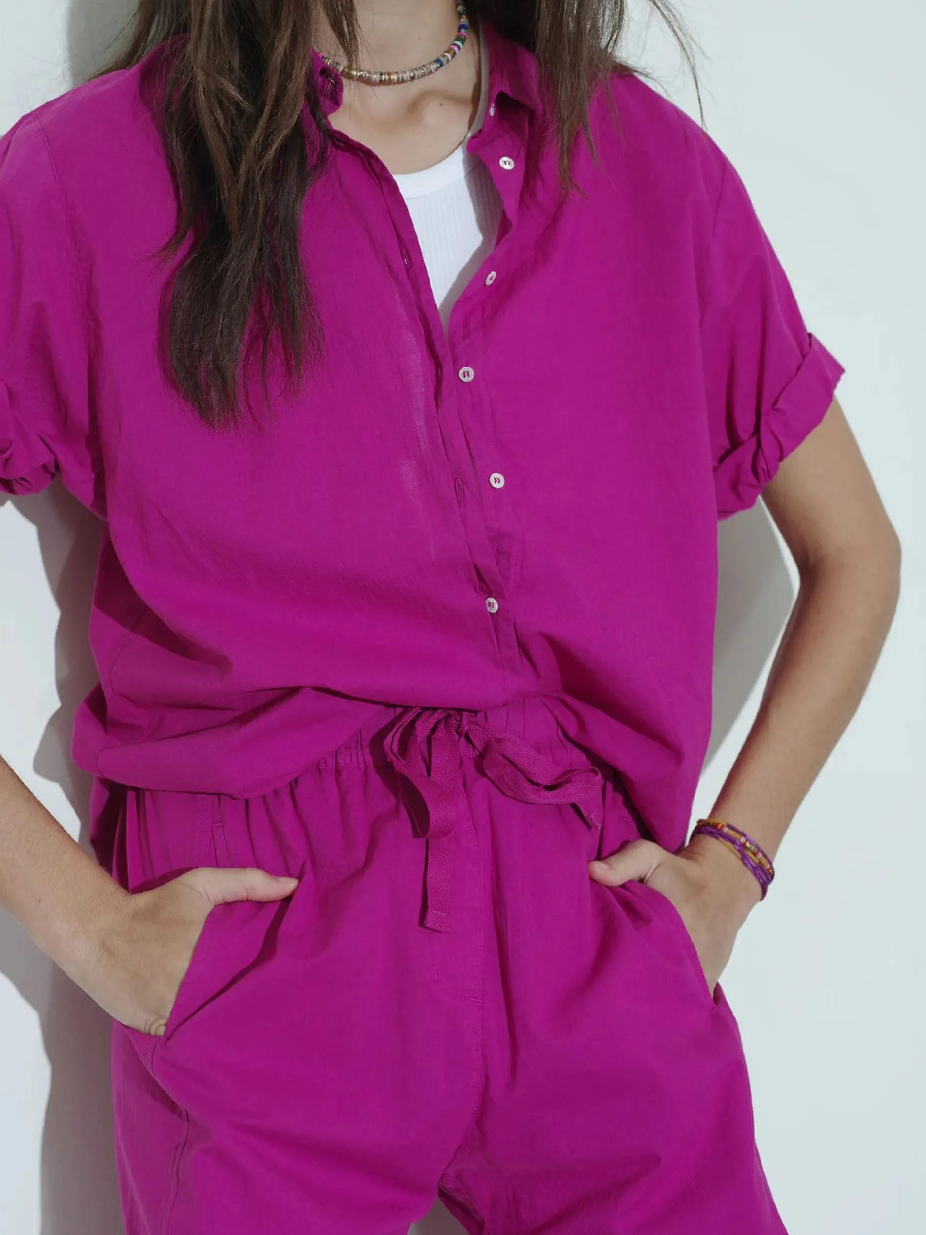 xirena_channing_shirt_pin_3.webp Shirts + Tops | Xirena Channing Shirt Pink Plum