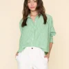 Shirts + Tops | Xirena Riley Shirt Matcha Stripe